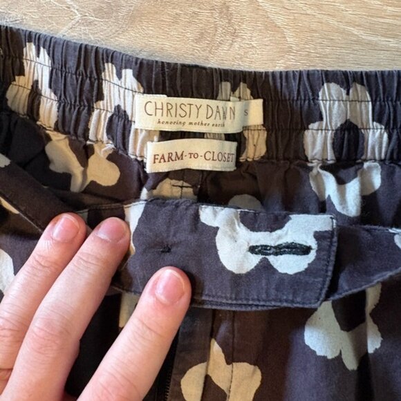 Christy Dawn Ava Floral Pants | Elastic Waist | Size S | Sustainable - Picture 2 of 3